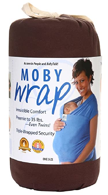 Moby Wrap Cotton Baby Carrier, Chocolate